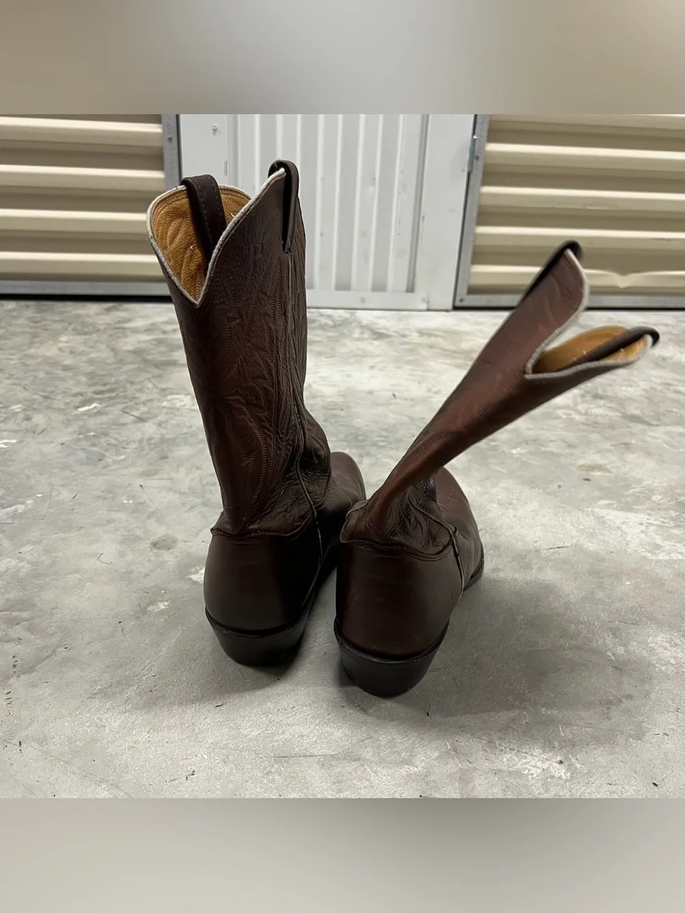 Nocona Mens Size 13 D Brown Full Leather Western Cowboy Boots NB1205